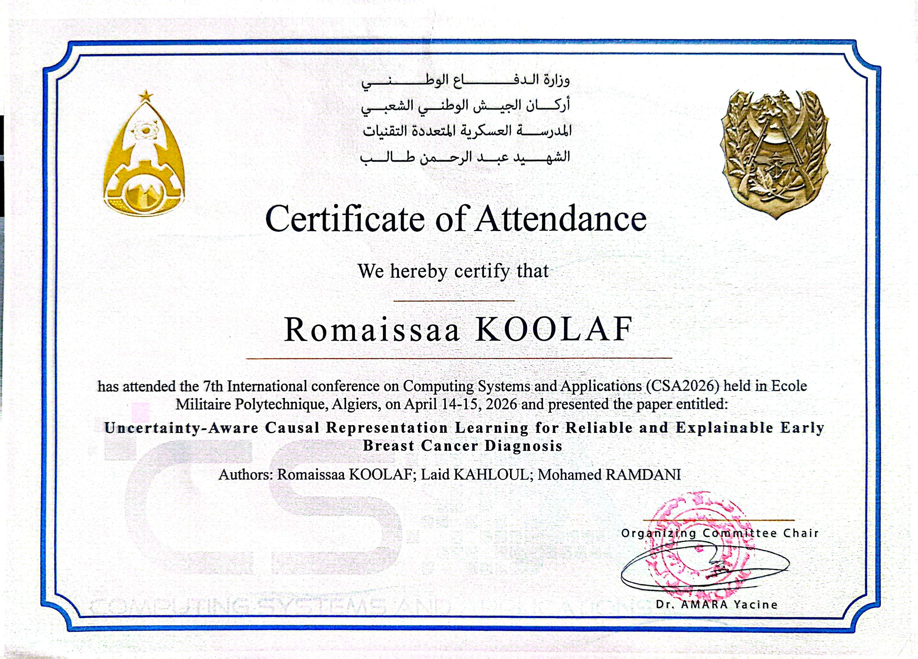CSA 2026 — Research Paper Presented